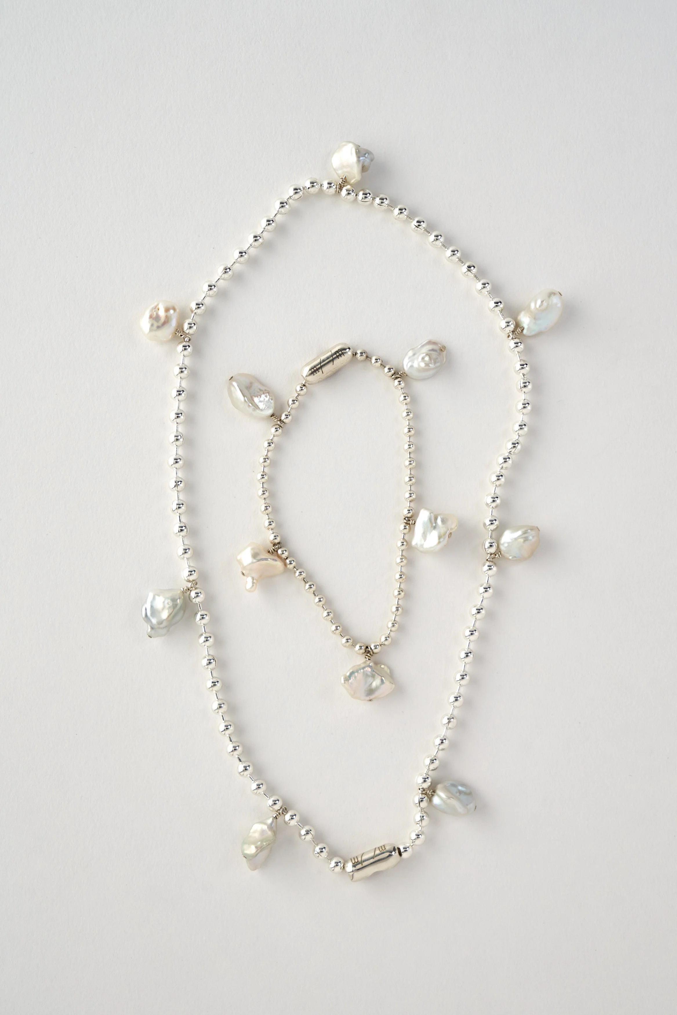 アクセサリー Keshi Pearl Chain Bracelet. Keshi Pearl Chain Bracelet | 4-6mm Keshi Pearls and White Gold